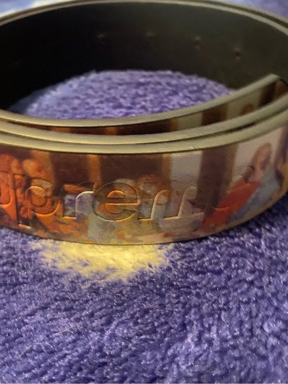 Supreme Belt last supper Colors blue,red, orange Silver buckle